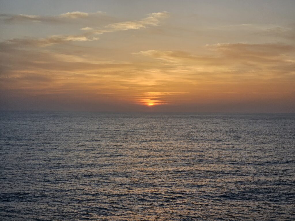 tramonto sull'oceano tenerife